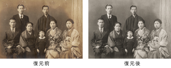 セントラルスタジオの古いお写真の復元・修正